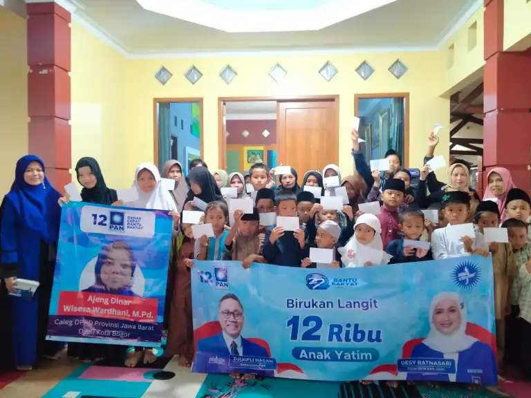 Semarak 25 Tahun PAN, Teh Dinar Berbagi Kebahagiaan Untuk Anak Yatim di Kota Bogor